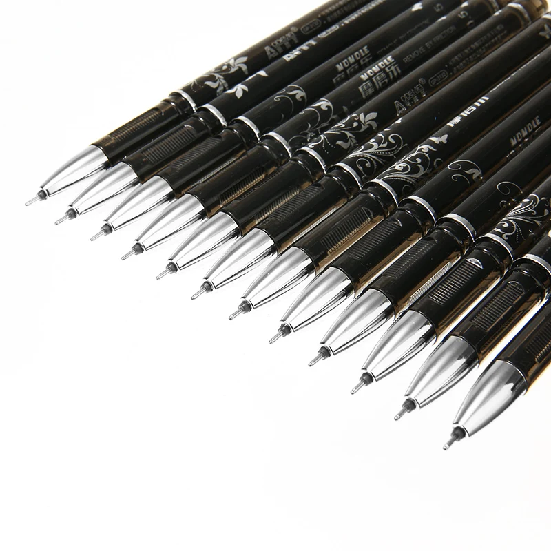12pcs black Erasable Gel Pen 0.5mm Erasable Pen Black Gel Ink Pens Set School Students Stationery