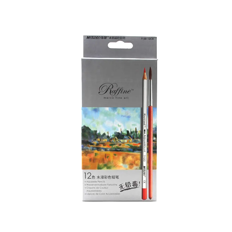 

Marco Raffine 12 Color Professional Cancelleria Watercolor/Soluble Pencil For Drawing Non-toxic Art Fine Pencils Supplies Set