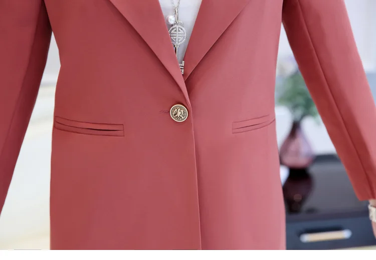 2019 Весенний новый корейский деловой профессиональный женский костюм из двух частей девять штанов модный костюм женский осенний OL Тонкий
