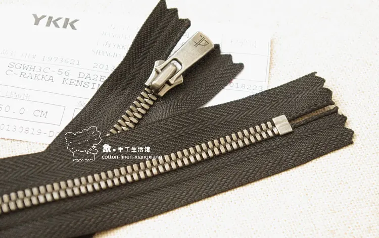 DIY кошельки ручной работы аксессуары для обуви 5 # YKK старинная серебряная молния