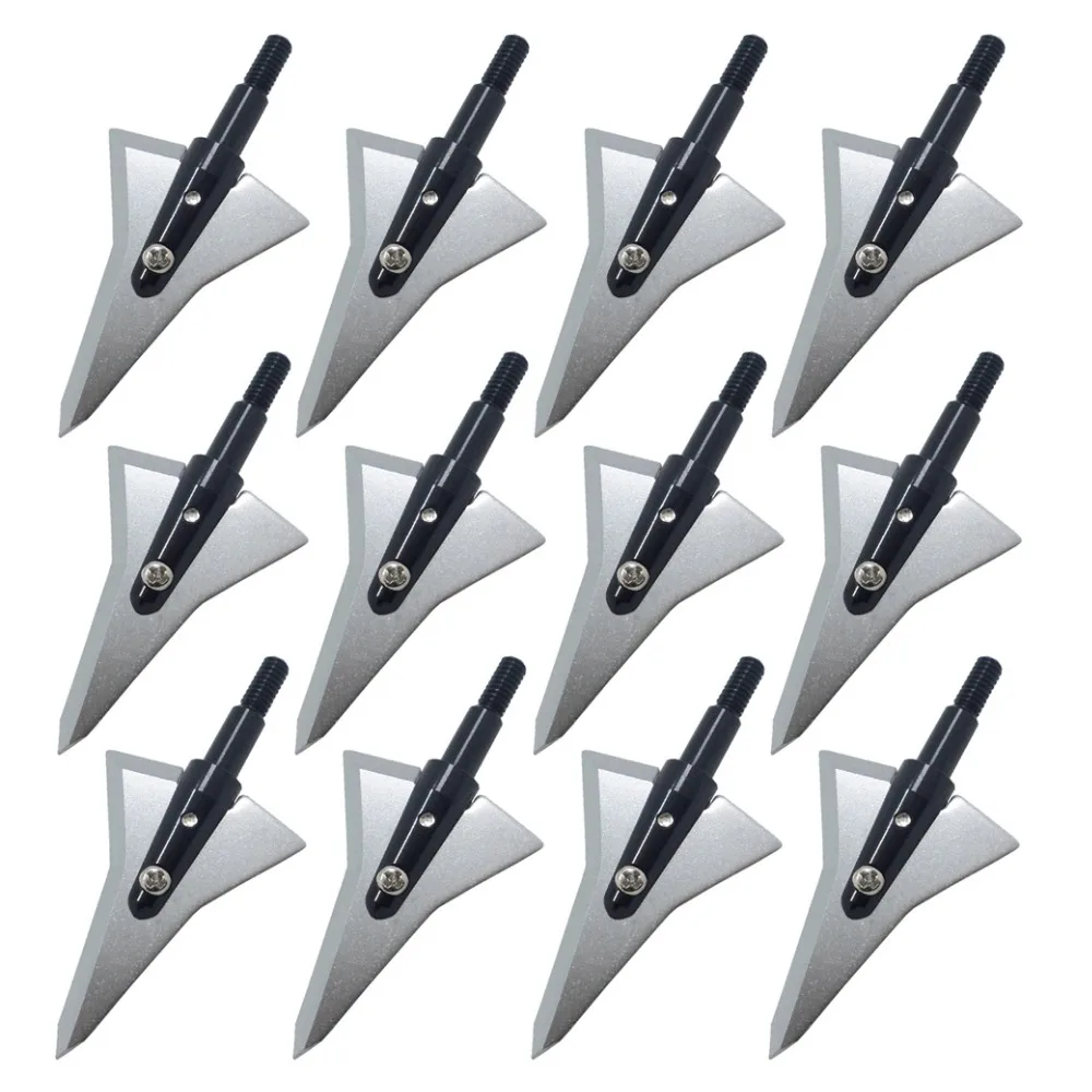 

6pcs 125 Grain Blade Broadheads Archery Arrowheads Sharp Hunting Tips