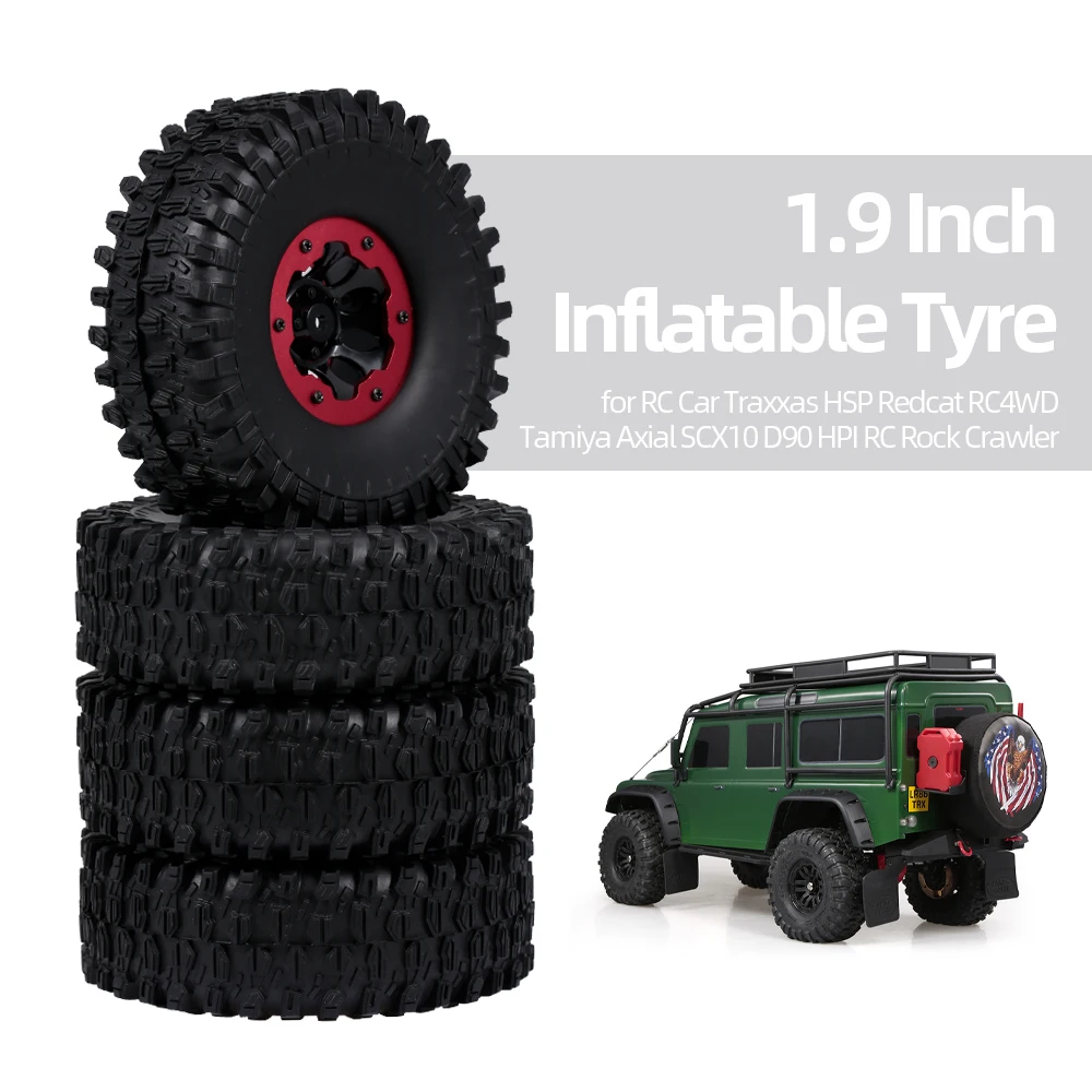 4 шт. 120 мм 1 9 дюйма обод резиновая надувная шина для колеса Traxxas HSP Redcat RC4WD Tamiya Axial SCX10