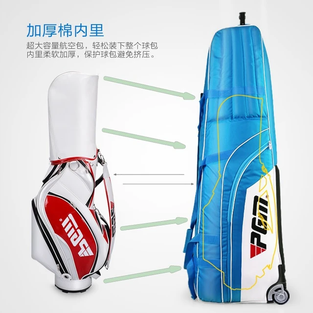Cheap Brand PGM, Golf Travel Bag Airplane Traveling Cover Case Carrier. Stand Golf Caddy Bag Can Be Put In. Thicker Soft Sponge Inside