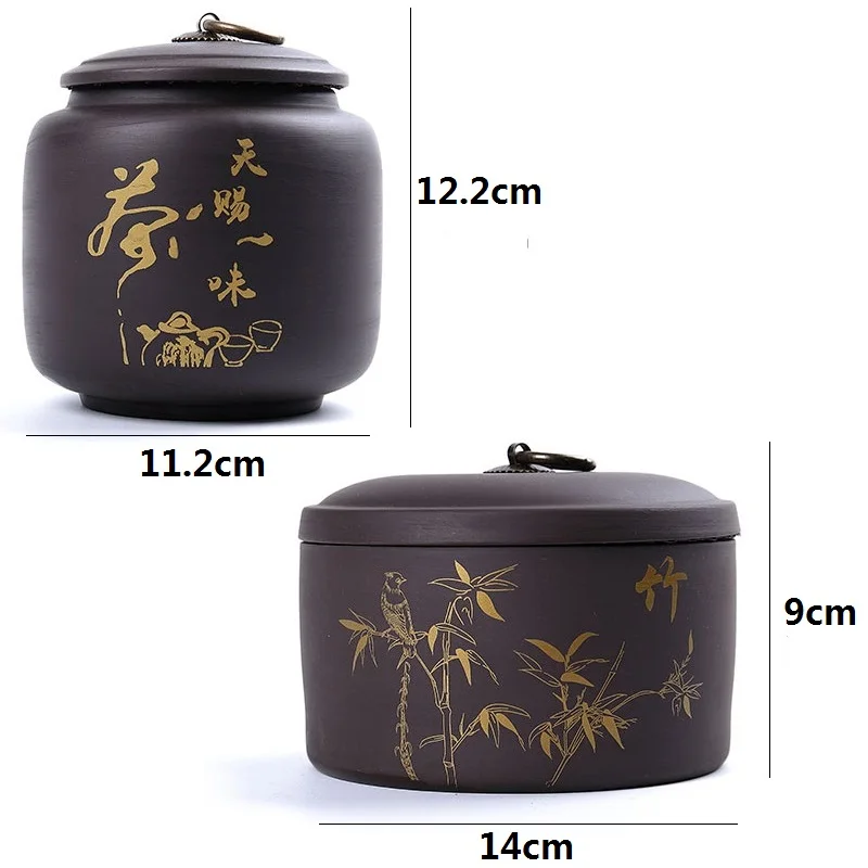

Hot Sale Tea Jar 2 Sizes Ceramic Storage Boxes Large Candy Cookie Dried Nuts Jar Canister Food Container Sealed Tank For Kitchen