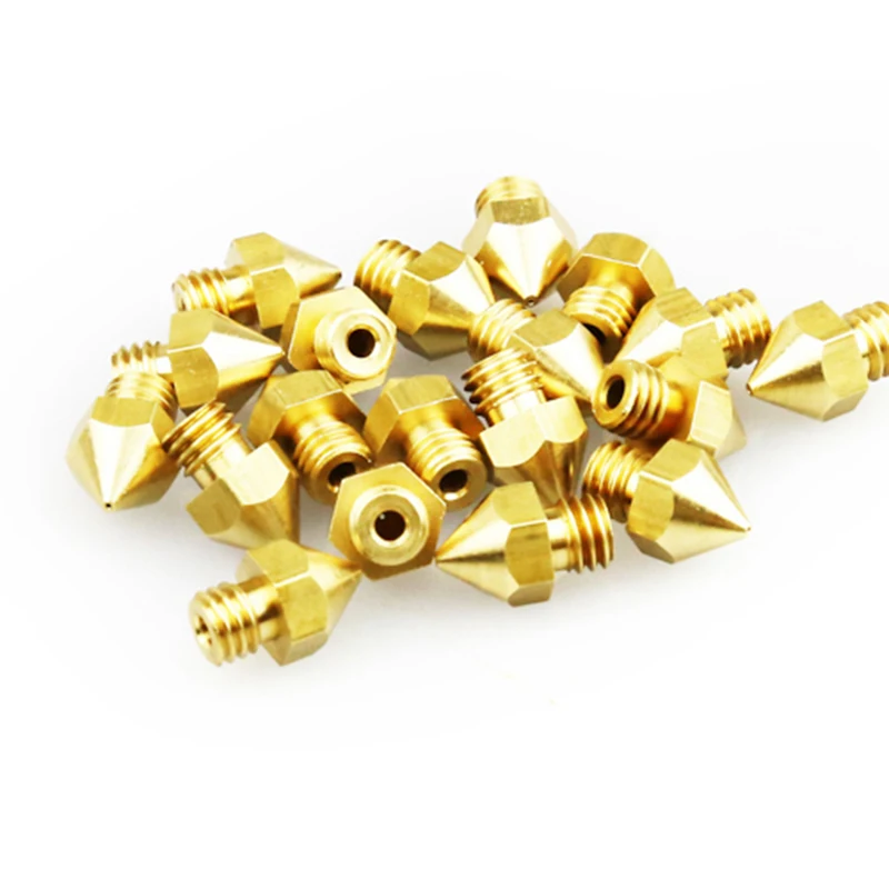  100PCS/lot 3D printer Extruder Nozzle For 1.75mm Filament Mix  0.2/0.3/0.4/0.5mm Compliant with ultimaker MK7 MK8 Reprap DIY Kit 