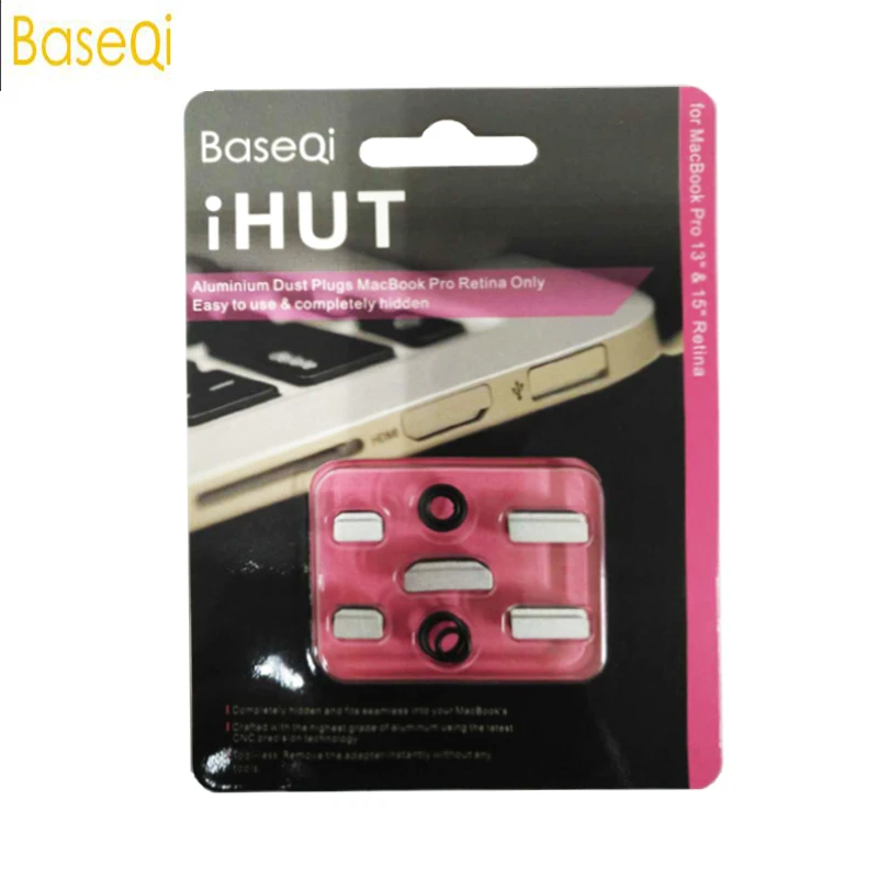 BaseQi Stealth Aluminum Dust Plugs Dust-proof Plugs For MacBook Pro Retina 13/15 BaseQi Stealth Aluminum Dust Plugs Dust-proof Plugs For MacBook Pro Retina 13/15