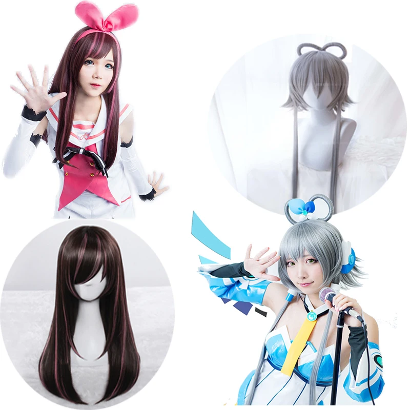 Kizuna AI Luo Tianyi косплей костюм парик для волос аниме косплей Vtuber Hello World реквизит для косплея