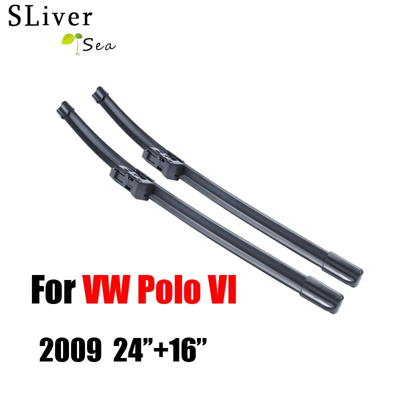 SLIVERYSEA 24''+16'' Pair Windshield Wiper Blades For VW Polo 6 2009