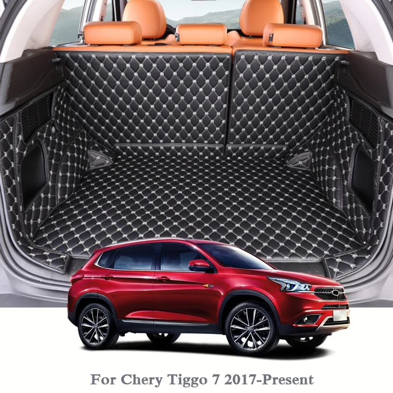 Для Chery Tiggo 7 2017 настоящий автомобильный напольный коврик кожаный поднос ковер