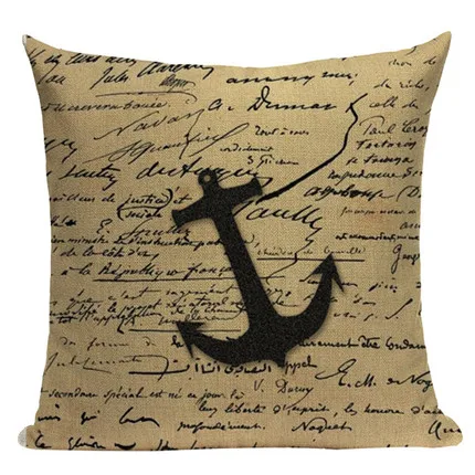 Anchor ship Throw Pillow Cover Bedding Camping Hotel Office Home ocean Decor Cushion Cover Fabric For Furniture Pillowcase - Цвет: 18