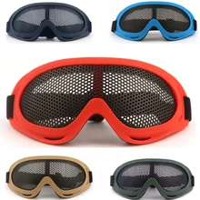 Открытый глаз Защитные удобные страйкбол безопасности тактические очки анти туман с металлической сеткой 5 цветов