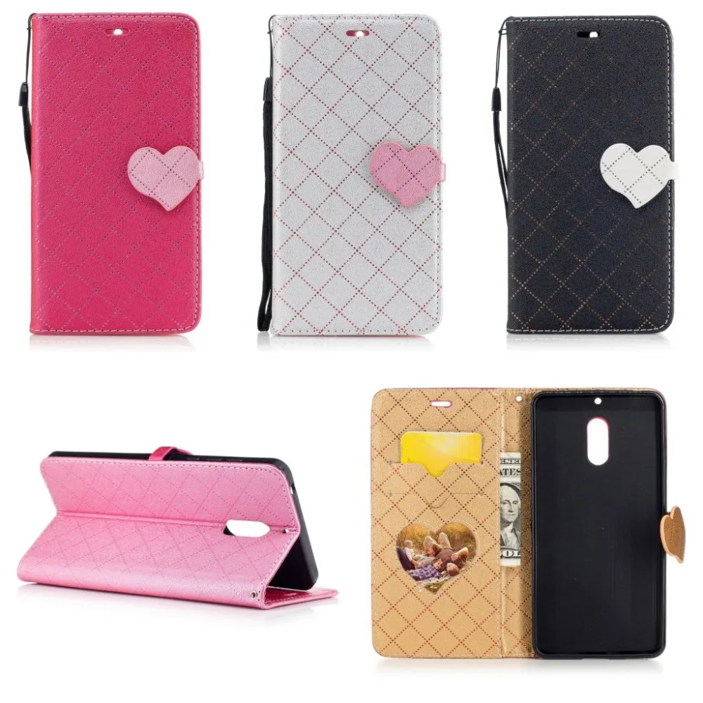 

Case For Nokia 6 5 3 Cover Shining Wallet Card Slot PU Leather Stand Case Cover for Nokia 5 Nokia 6 Nokia 3 with Screen Film