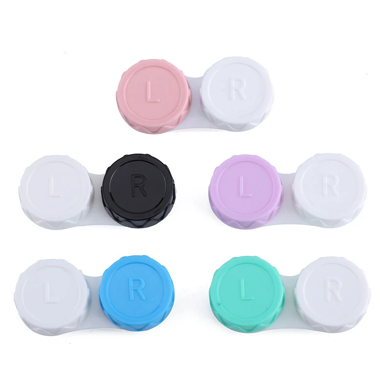 

Colorful Contact Lens Case Mini Portable Travel Set Box Glasses Soak Container Contact Lens Storage Box Lentille De Couleur Yeux