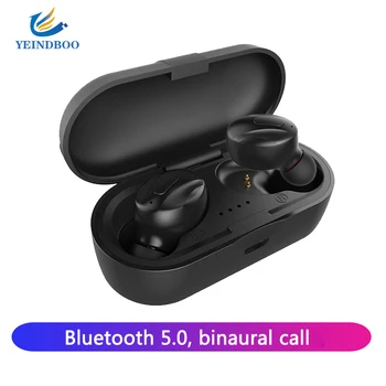 

YEINDBOO TWS Wireless Bluetooth Earphones 5.0 3D stereo Bluetooth Headset Mini Earbuds with Charging Box IXP5 Waterproof Headset