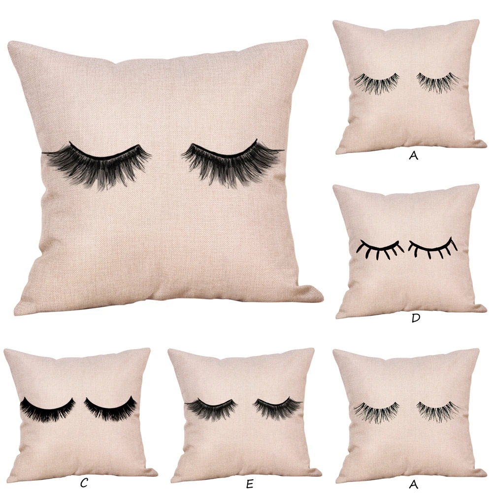 Cute Eyelashes Pillow Euro Cover Decorative Massager Decorative Pillows