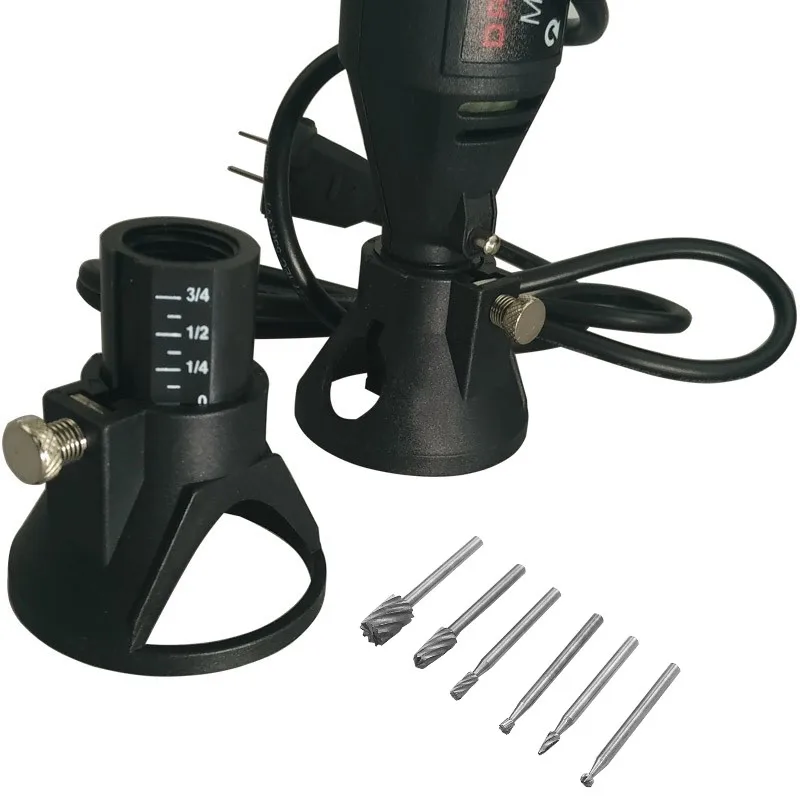QWORK 68x60mm for Dremel Accessories Located Cap Drill Tool Dedicated Locator HSS Wood Miling Burrs for Rotary Tools QWORK 68x60mm for Dremel Accessories Located Cap Drill Tool Dedicated Locator HSS Wood Miling Burrs for Rotary Tools
