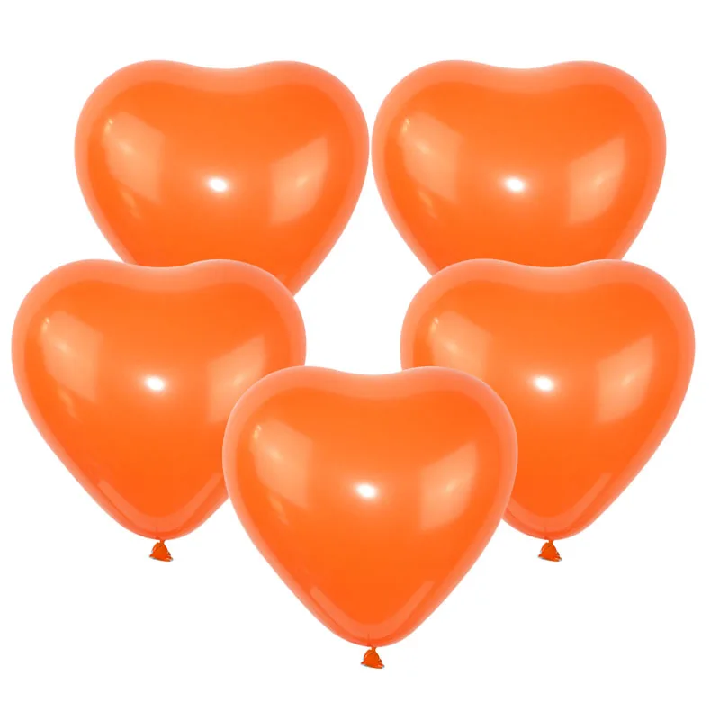 10 шт качественные 12 дюймовые латексные гелиевые шары с сердечками для свадебного украшения, шары для рождественской вечеринки с днем рождения 2,2 г - Цвет: orange