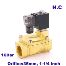 GOGO 2 способ пилот диафрагмы латунь Электрический 110 В 220 В ac воды пневматический нормально закрытый электромагнитный клапан 1 1/" BSP 35 мм PX-35 NBR