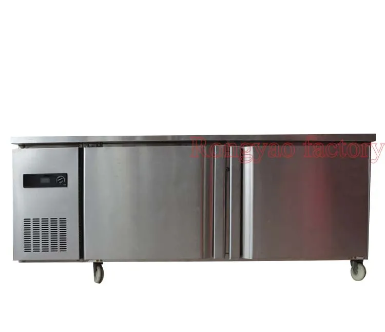 1,8 м коммерческих Нержавеющая сталь 2 двери холодильник морозильник холодильник верстак