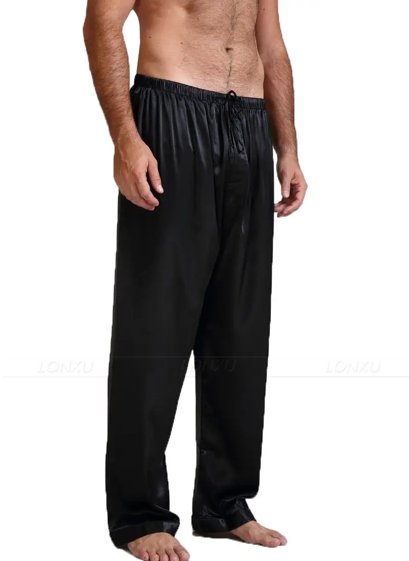 Мужские шелк(19 Momme) Пижамы Брюки для девочек спортивные штаны пижамные штаны мужчин p& размеры s m l xl