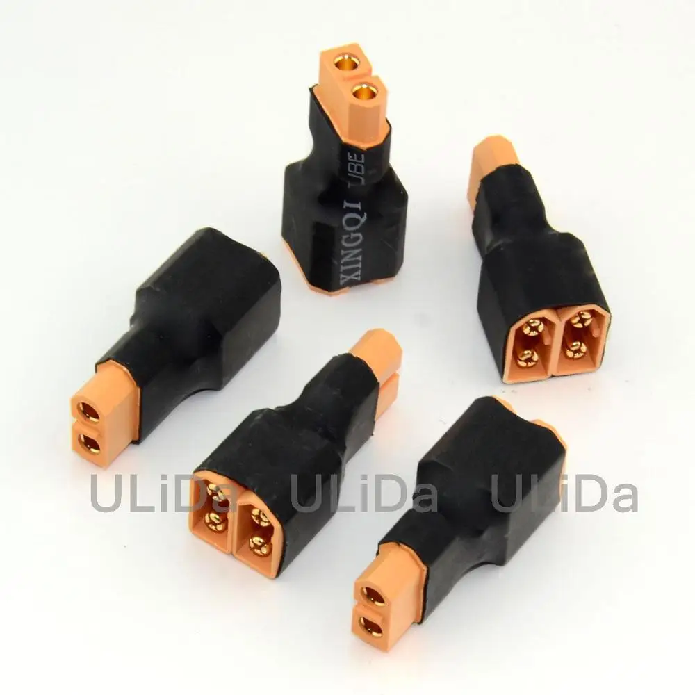 

5x XT60 Parallel Conversion Plug Battery Pack Adapter Harness Connector Converter