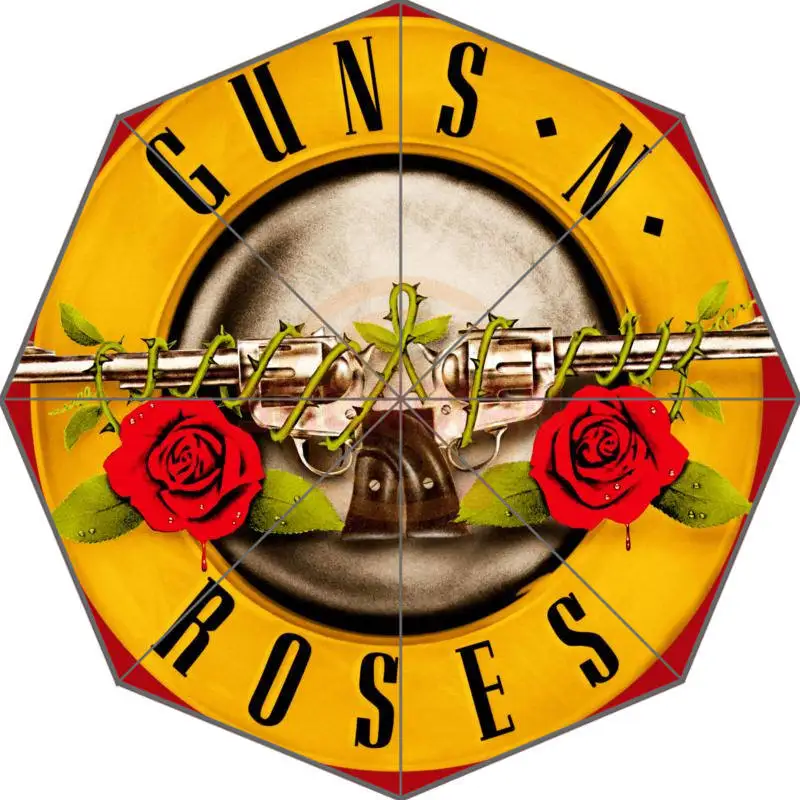 Лидер продаж изготовленный на заказ Guns and Roses Взрослых Универсальный дизайн мода складной зонтик хорошим подарком для друзей и близких! U30-38