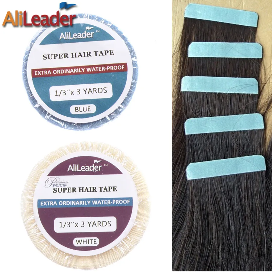 Blue 3 Yards Super Tape For Hair Extensions Adhesive Wig Tape Lace Frontal Closure Glue Strong Skin Hair Tape For Toupee/Wig