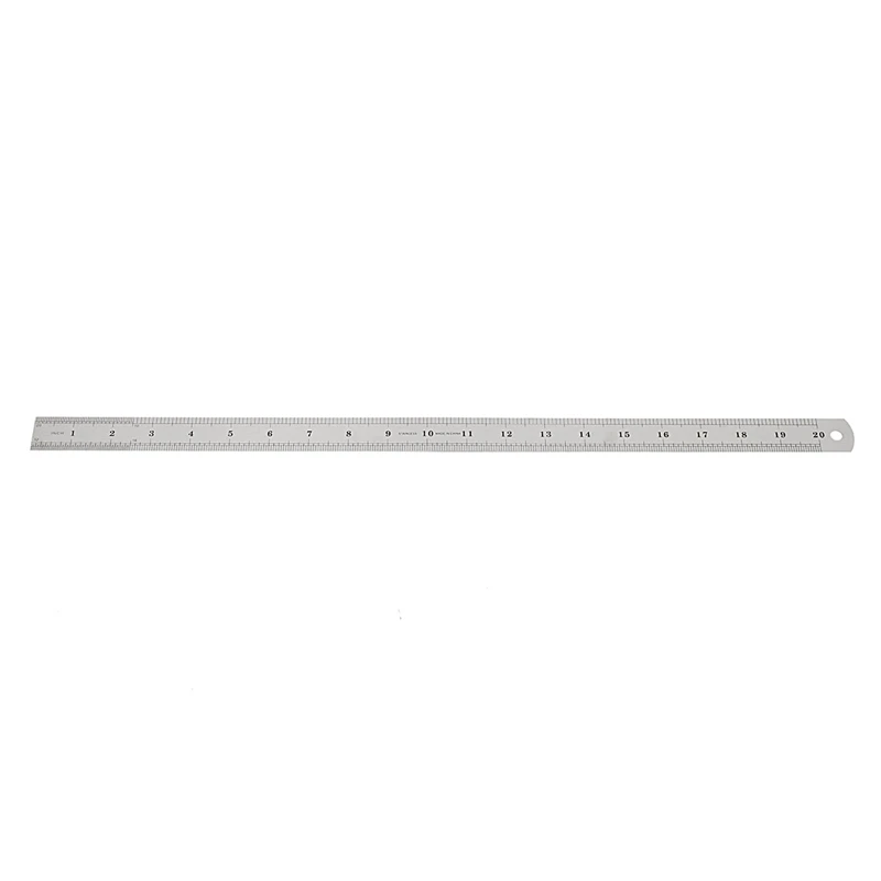 1 шт. высокое качество 0,7 мм двухсторонняя шкала из нержавеющей стали прямая Линейка, измерительный инструмент 50 см школьные офисные принадлежности