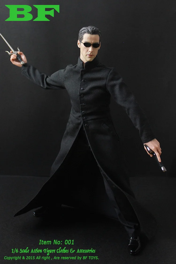 1/6 scale figure doll clothes The Matrix NEO suit for 12" Action figure