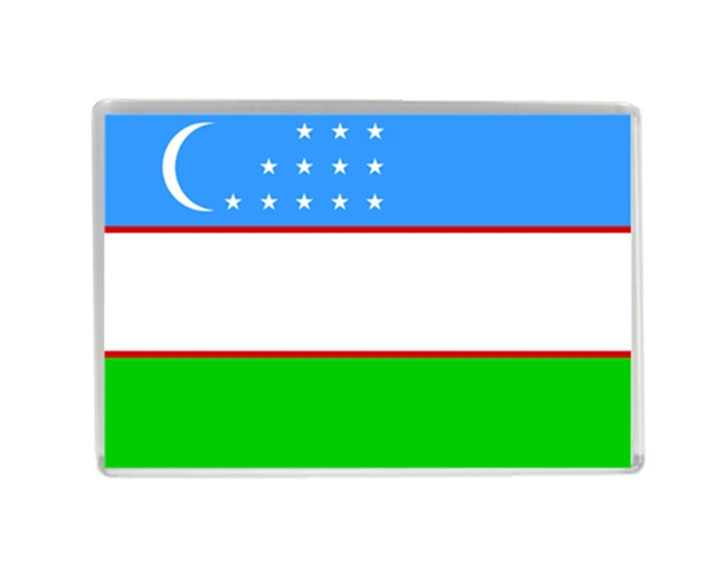 Uzbekistan Flag Quality Acrylic Fridge Exquisite World Tourism
