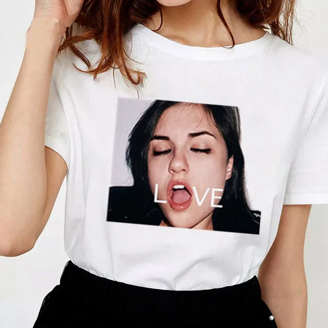 

Retro Casual Fashion Women Cartoon T-Shirt Short Sleeve Large Size Cartoon Harajuku David Summer Loose Hip Hop tops Tees T-Shirt