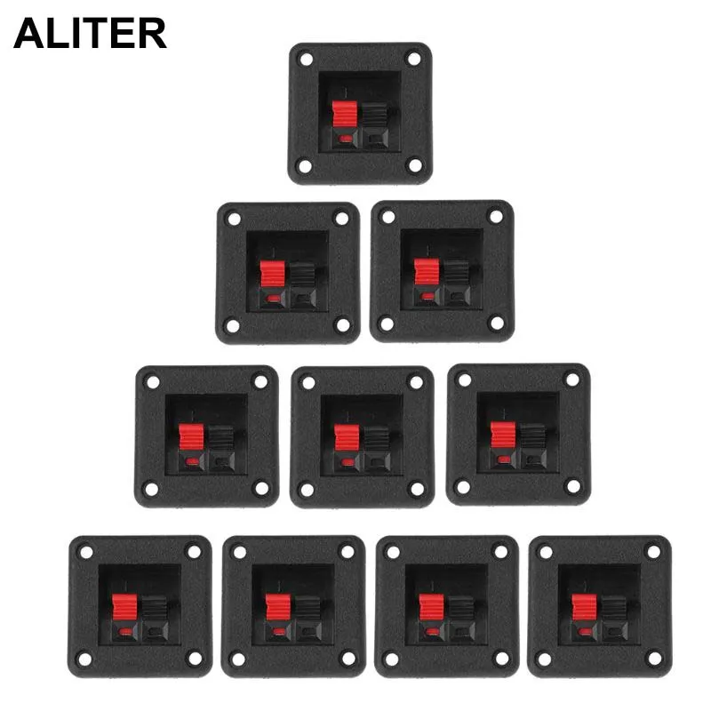 10 шт. динамик Клеммная пластина 2 положения 2 Клеммы пружинный зажим черный красный двойной вход Jack аудио динамик