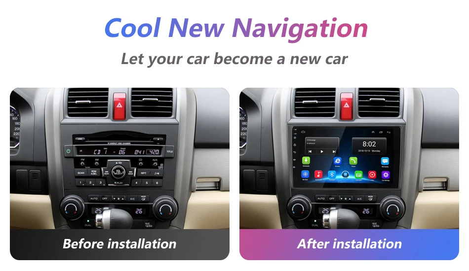 Discount Jansite 9" Car Android Radio for Honda CRV CR-V 2007 2008 2009 2010 2011  Multimedia player Navigation GPS 4G WIFI IPS screen 3