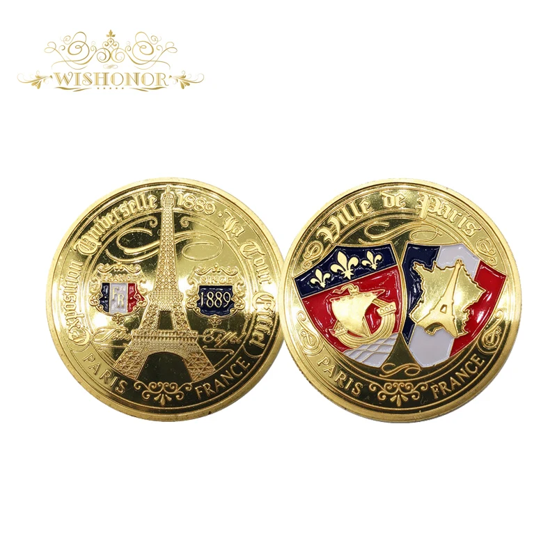 1889 France Paris Commemorative Coin Fancy Normal Gold 