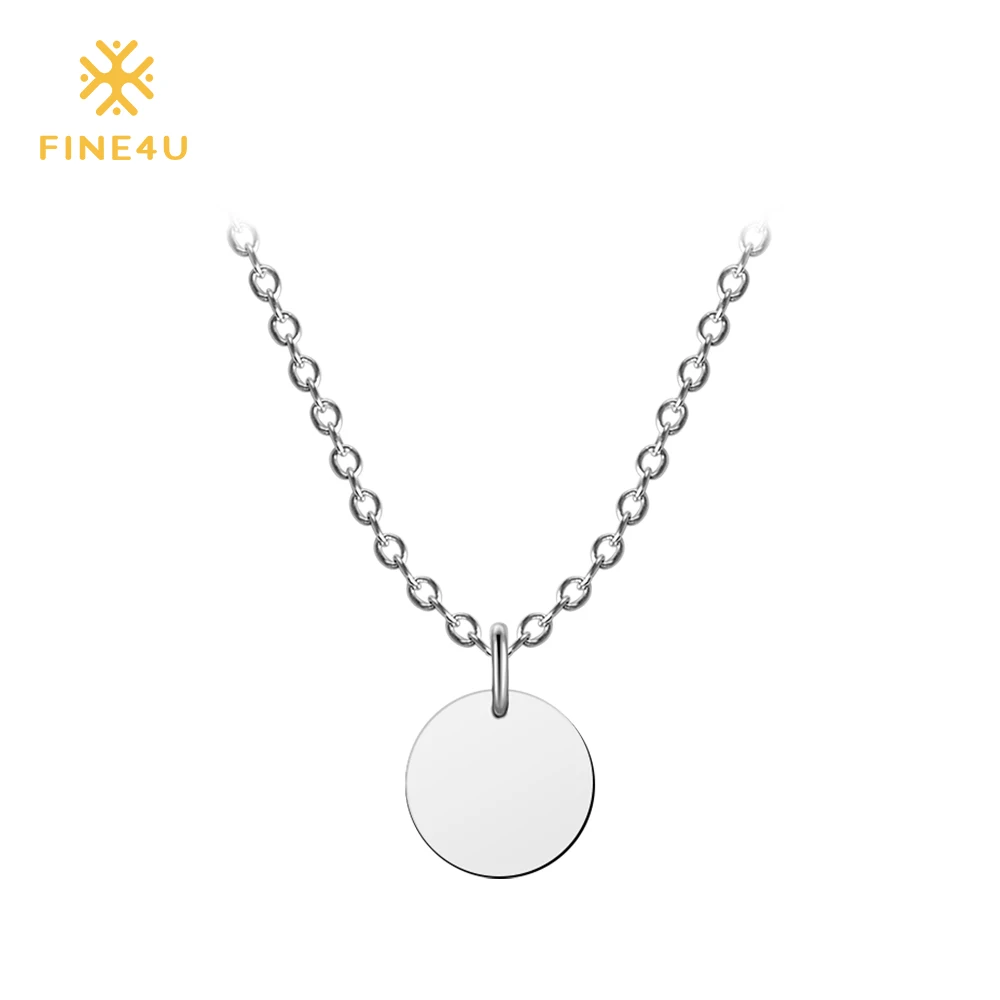 2018 Новинка FINE4U N027 диск Кулон ожерелье 316L цепочка из нержавеющей стали s для женщин