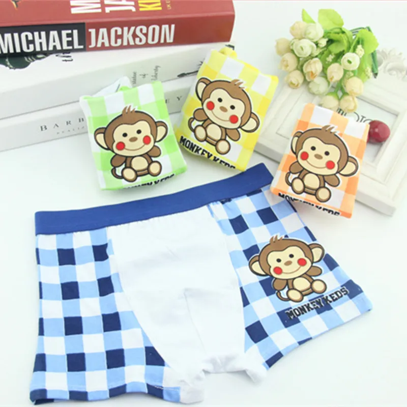 

2pcs/Lot Boy Panties Brand high quality boys cotton boxer shorts panties kids underwear