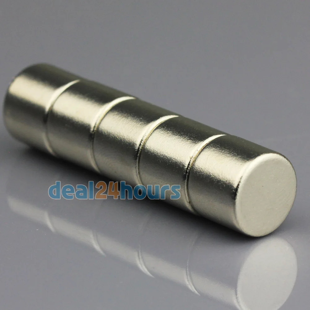 

OMO Magnetics 5pcs N50 Super Strong Round Disc Cylinder Magnets Rare Earth Neodymium 12mm x 10mm