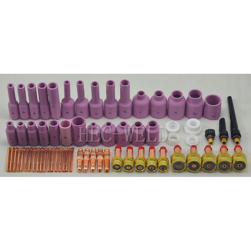 

TIG Gas Lens KIT Back Cap Collet Body Fit TIG Welding Torch SR WP17 18 26 67PK