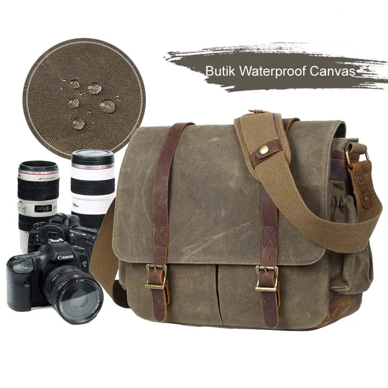 Лучший Камера сумка с фото сумка Холст DSLR SLR ремешок Дело Повседневное сумка Винтаж сумка мессенджер комфорт Камера сумка Для Мужчин #039;s сумки