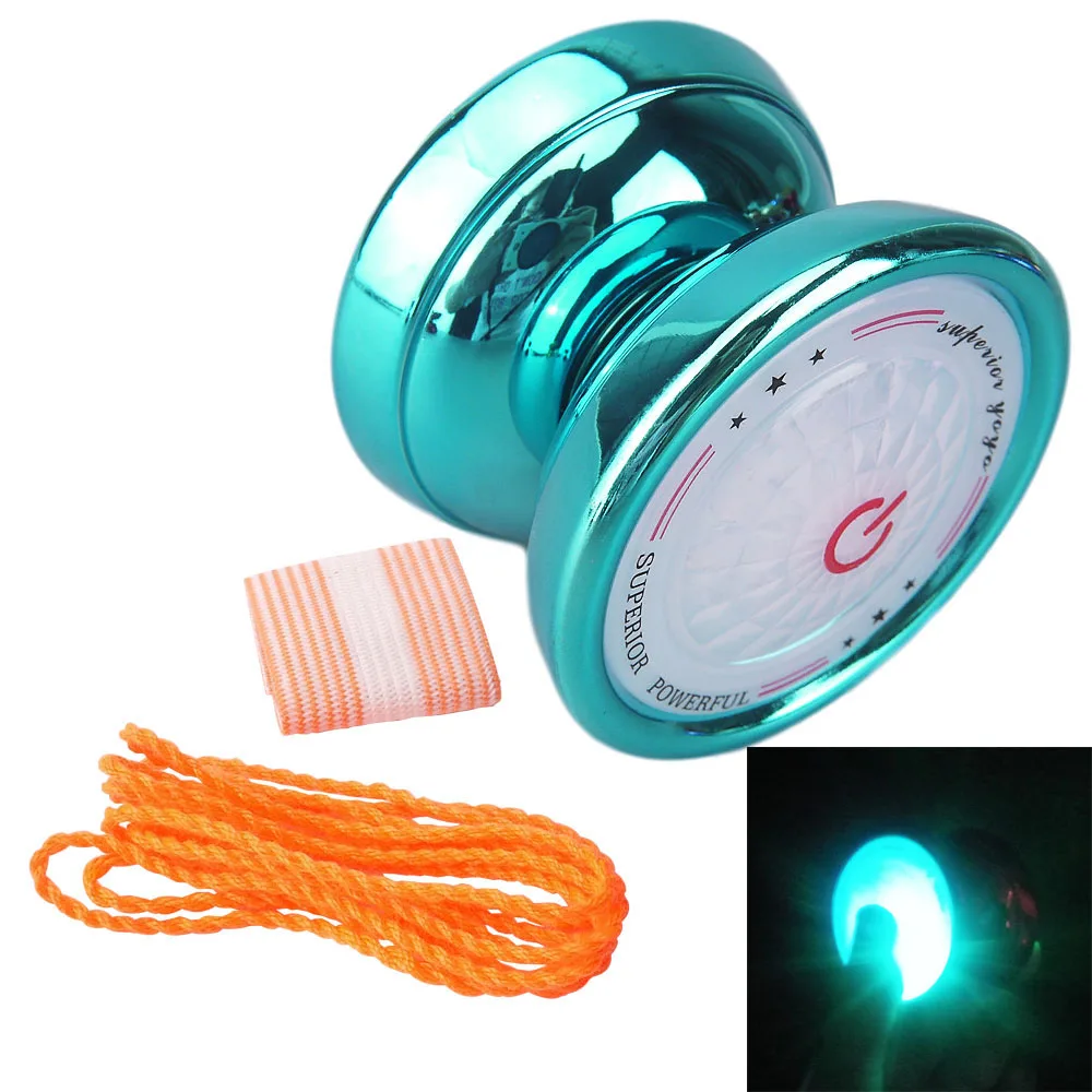 Double-sided LED Lighting YOYO Cool Flashing Yoyo Toys For Kids 3 Colors Metal Alloy YoYo Ball With String 