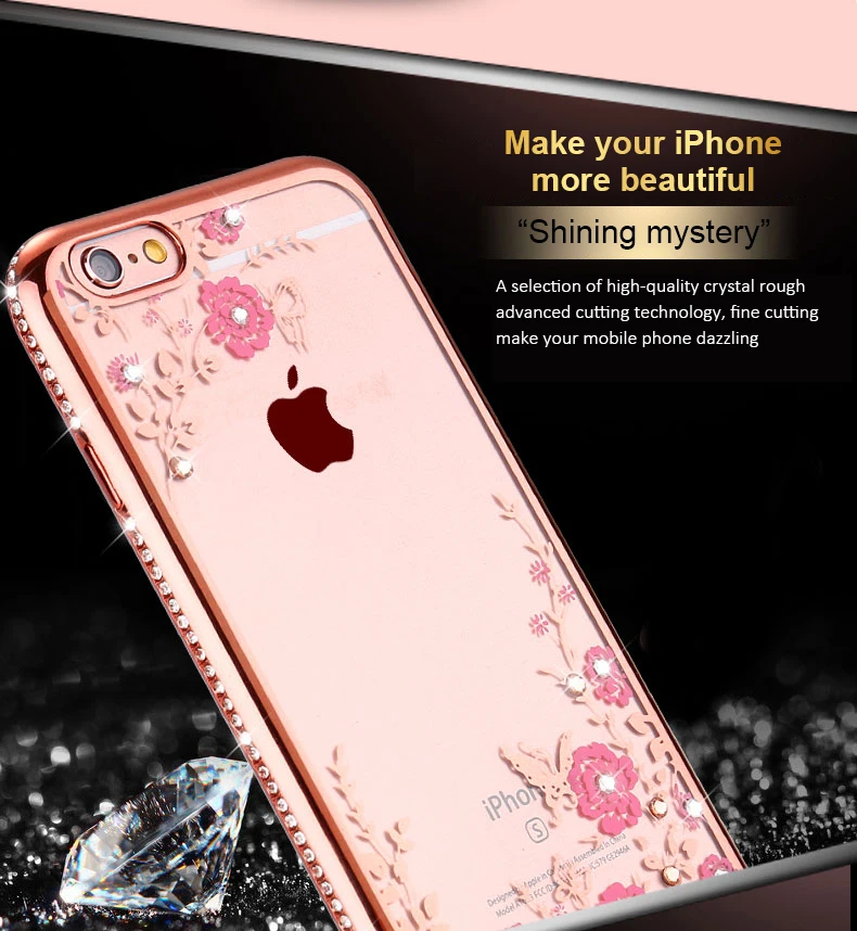For Iphone 7 Case Iphone XS Max Case 8plus 7plus 6S 6Plus Luxury Brand Plating Diamond Clear Back Cover For Iphone X Case XRDescription:!!2505742445.jpg