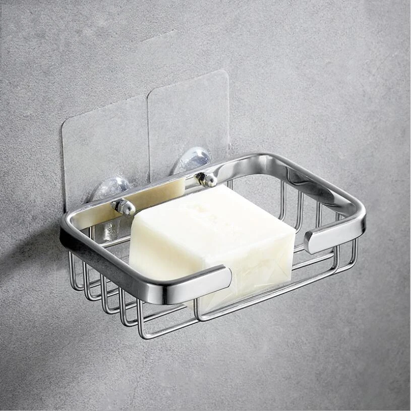304 Stainless Steel Glue Stick Soap Holder Soap Storage Basket Soap Dish Bathroom Accessoriesin
