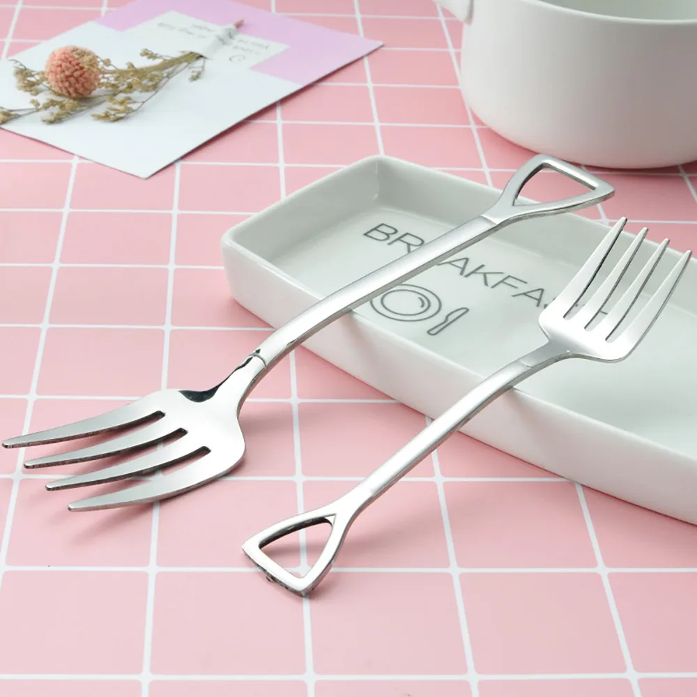 

Creative Wrench Shape Stainless Steel Fork Spoon Tableware Home Kitchen Gift Fruit Dessrt Salad Forks Cutlery#20