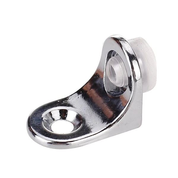 Pack of 10PCS Easy Install L-Shape Glass Shelf Right Angle Fixing Clip Bracket With Suction Cup  Silver Glass Clip Bracket Parts