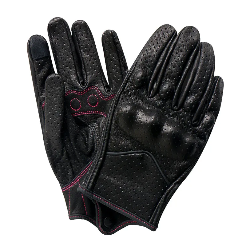 Мотоциклетные Перчатки женские s m Touch кожаные Goatskin Guantes летние велосипедные перчатки женские мотоциклетные перчатки s m otorbike Luva s m otorcycle