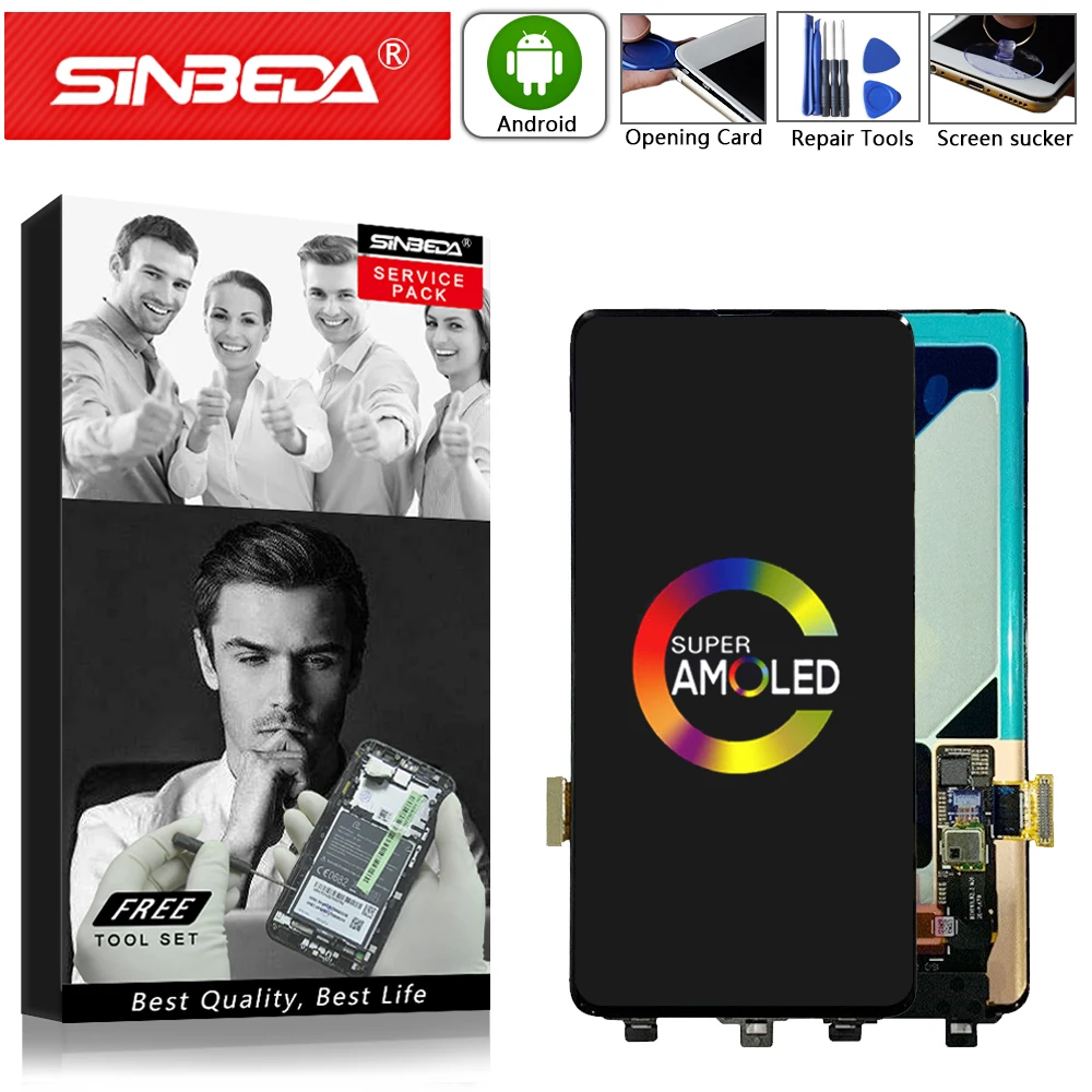 Amoled Per Samsung Galaxy S10 2019 G9730 G973 Lcd Touch Screen Assembly Digitizer Per Samsung S10 Plus G9750 Display S10E Lcd