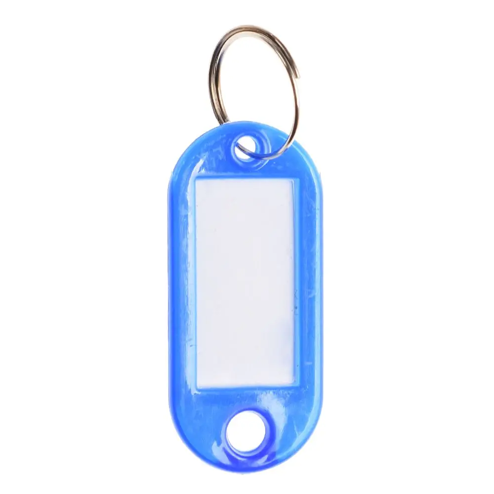 

10PCS Plastic Key Tags Assorted Key Rings ID Tags Name Card Fob Label New