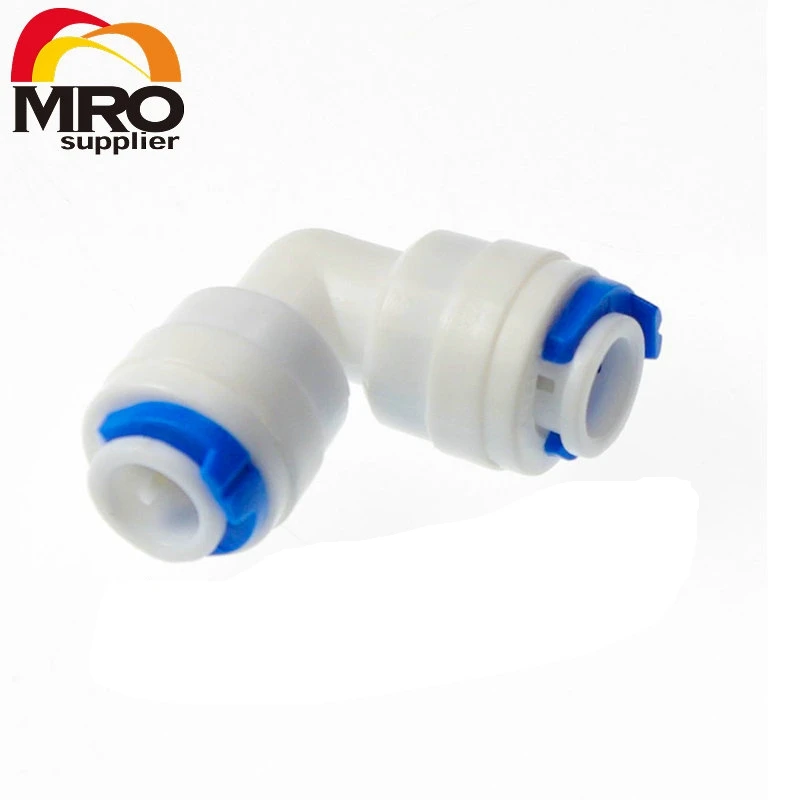 1 4 3 8 OD Hose Elbow Connection Quick Connector RO Water Reverse Osmosis Aquarium System