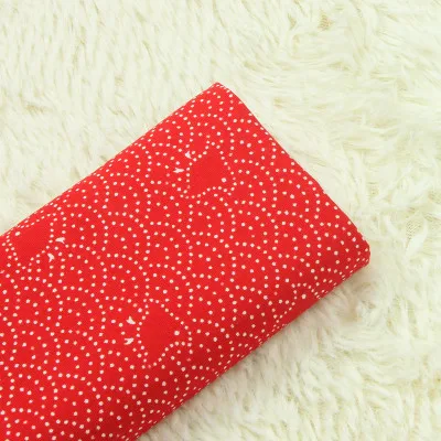 Половина ярда импорт хлопчатобумажной ткани японский геометрический принт ткань, ручной работы DIY лоскутное мешок одежды платье ткани A709 - Цвет: red