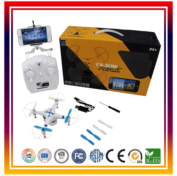 Cheerson CX30W 4CH Wifi FPV RC Quadcopter Drone With HD Camera Drone for Iphone Control Helicopter